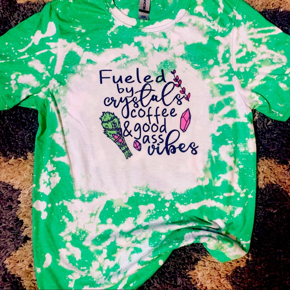 Good vibes bleached tshirt
